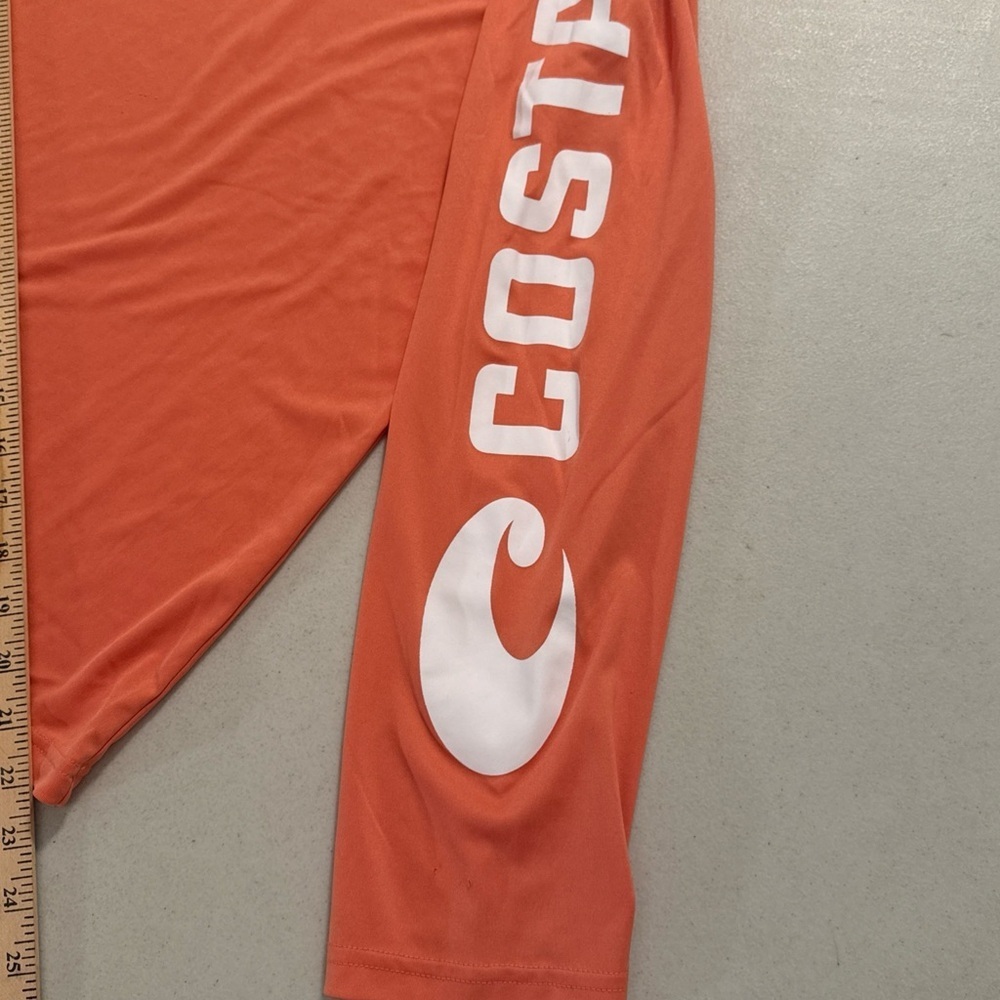 Men's Costa Technical Crew Long Sleeve T-Shirt in Salmon size Large - Picture 14 of 15